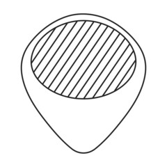Guitar pick vector icon.Outline vector icon isolated on white background guitar pick.