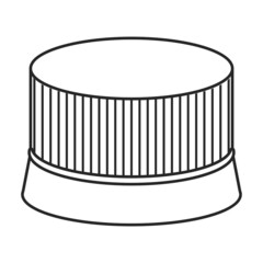 Cap bottle vector icon.Outline vector icon isolated on white background cap bottle.
