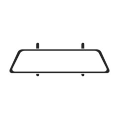 Rear view mirrors vector icon.Black vector icon isolated on white background rear view mirrors.