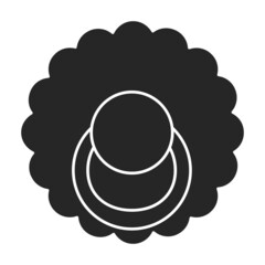 Pacifier vector icon.Black vector icon isolated on white background pacifier.
