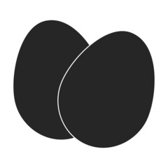 Egg vector icon.Black vector icon isolated on white background egg.