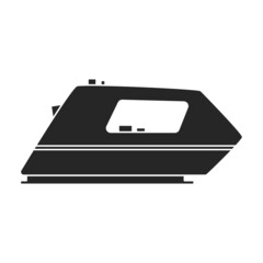 Electric iron vector icon.Black vector icon isolated on white background electric iron.