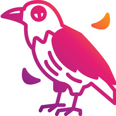 crow gradient icon
