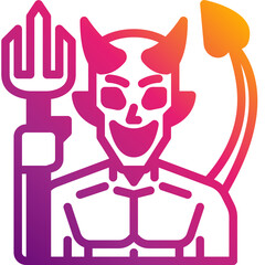 devil gradient icon