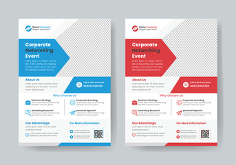 Modern Corporate Business Flyer Template Design, Professional A4 Brochure Layout, Clean Marketing Poster, Editable EPS Vector