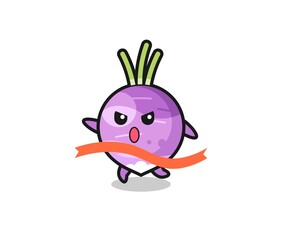 cute turnip illustration is reaching the finish