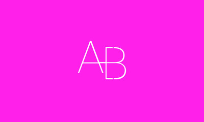 AB vector is a simple vector with a simple style and white color including pink background.