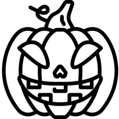 pumpkin line icon