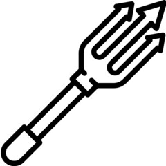 trident line icon