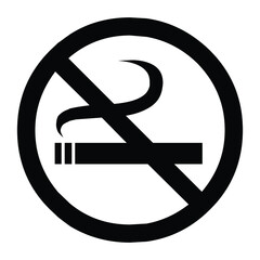 No Smoking Sign Vector Design for Icon, Symbol, and Logo. EPS 8 Editable Stroke