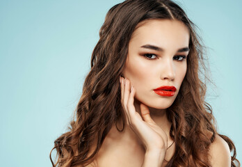 Fototapeta premium woman bare shoulders isolated background passion
