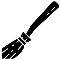 witch broom solid icon