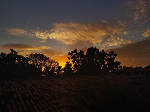 sunset in the mountains
