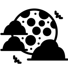 moon solid line icon