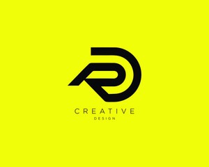 Creative and Minimalist Letter RD Logo Design Icon, Editable in Vector Format