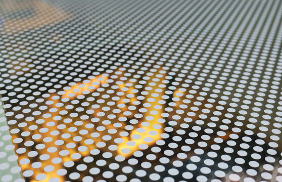 Ceramic fritted glass pattern texture uv protection for the building.