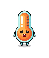 disappointed expression of the thermometer cartoon