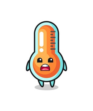 thermometer illustration with apologizing expression, saying I am sorry