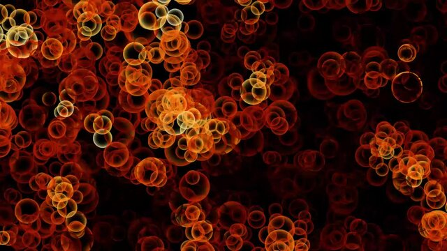 Abstract Bubbles Vibrant Background Digital Renderingv