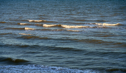 Naklejka premium fragment of the coast of the blue sea