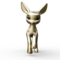 Obraz na płótnie Canvas 3D-Illustration of an Isolated Funny Cartoon Deer