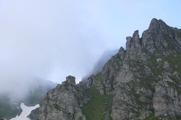 Peaks and rock formations in the Pizol area.
