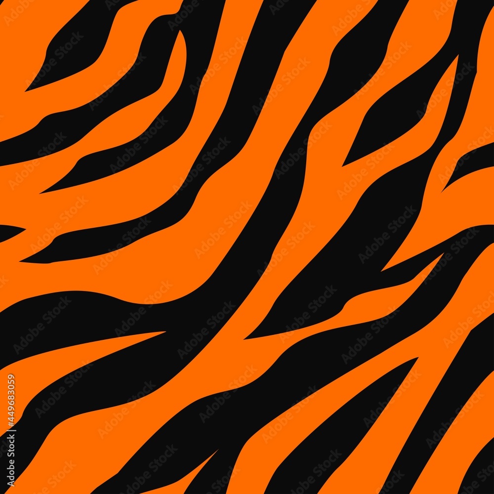 Wall mural vector tiger pattern. seamless tiger stripe print for clothing or print