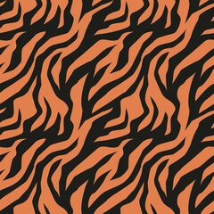 vector tiger pattern. seamless tiger stripe print for clothing or print