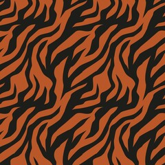 vector tiger pattern. seamless tiger stripe print for clothing or print
