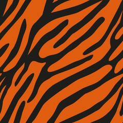 vector tiger pattern. seamless tiger stripe print for clothing or print