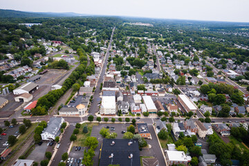Aerial Landscape of Homes in Perkasie Pennsylvania 