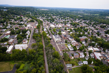 Aerial Landscape of Homes in Perkasie Pennsylvania 
