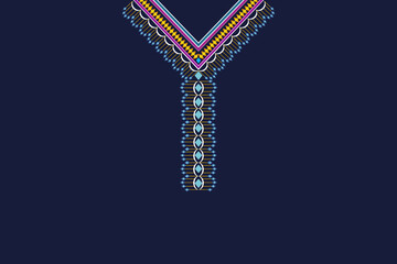 Necklace geometric pattern onbackground with zipper