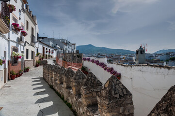 Medieval wall of the town of Cabra de Córdoba, Spain.