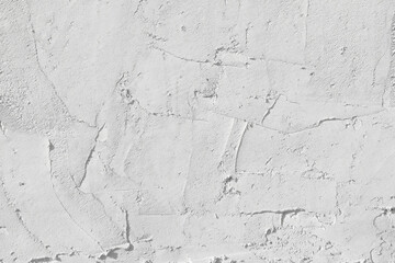 Surface texture of white concrete wall, cement pattern with cracks background with space to copy
