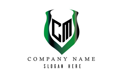 CM shield latter logo design