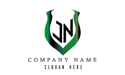 JN shield latter logo design