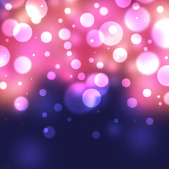 Abstract festive background with bokeh defocused lights