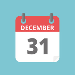 December 31 - Vector calendar icon