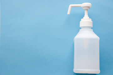 アルコール消毒液　青バック