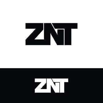 ZNT letter monogram logo design vector