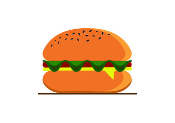 Hamburger icon vector on white background. 