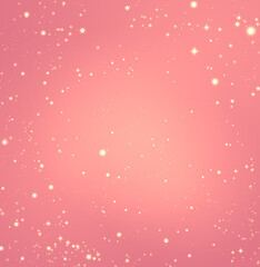 fantastic romantic cute pink sparkling background with stars and place for text