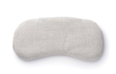 Top view of textile relaxing herbal eye pillow
