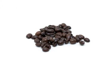 Coffee Beans isolated on white background area for copy space