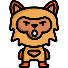 werewolf line icon