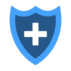 Fototapeta premium Medical Shield Flat Vector Icon Design
