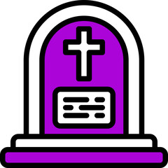 Fototapeta premium tomb one color icon