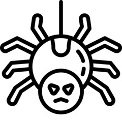 spider line icon