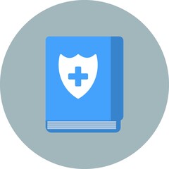 Medical Book Flat Circle Vector Icon Design